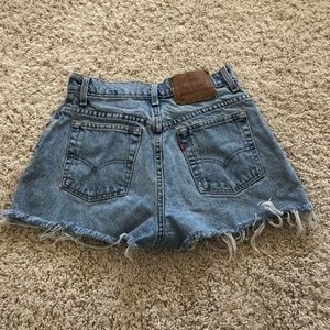 Distressed Levi shorts